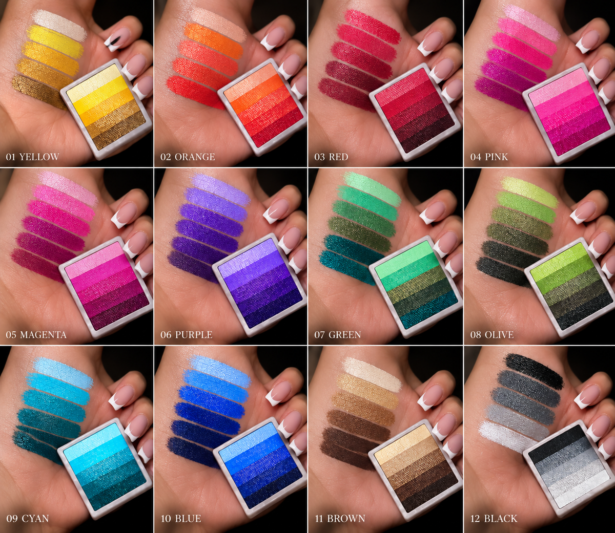 1 Endless possibilities split liner palate 60 colors