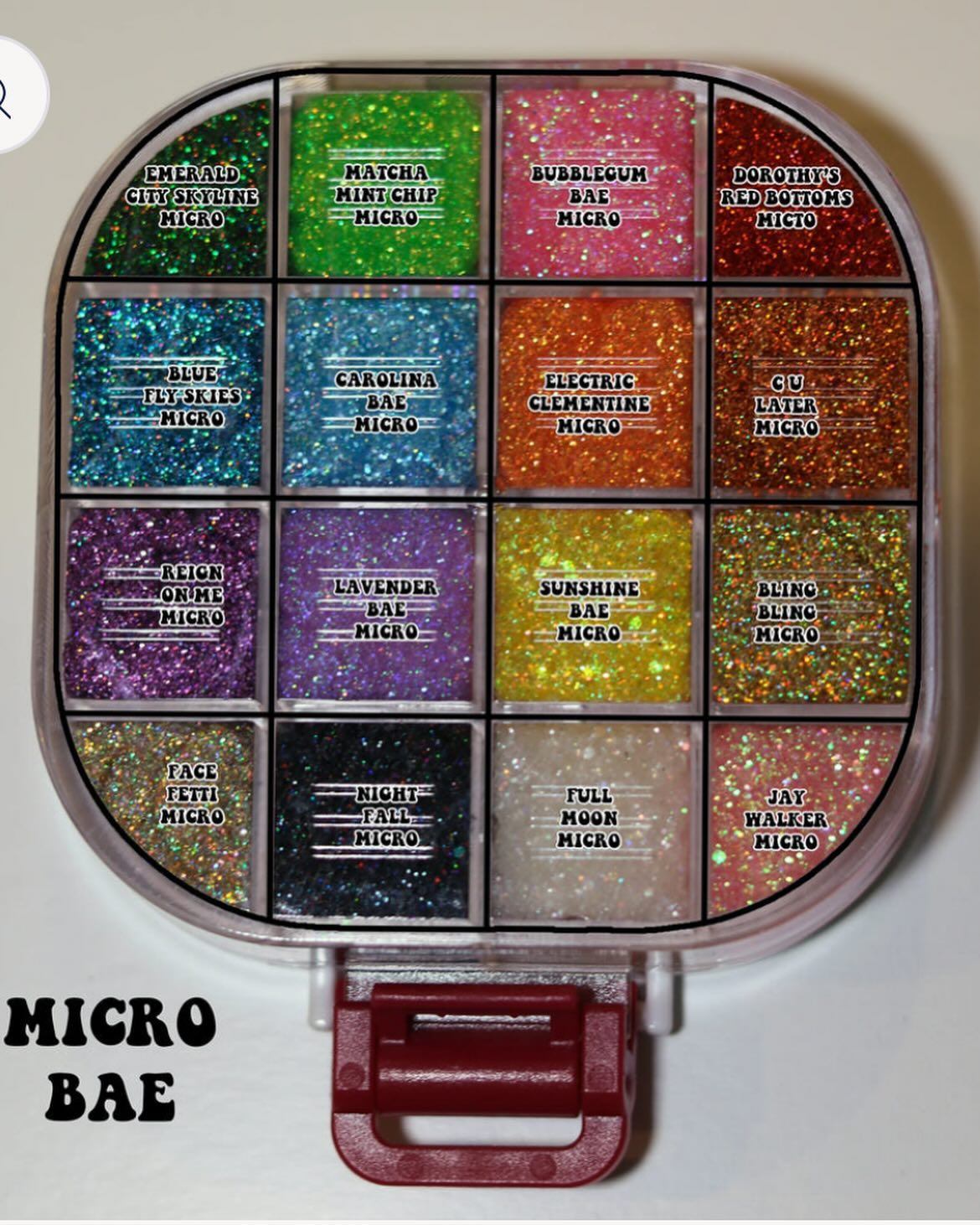 Glitter gel case 16 color fine eyeshadow