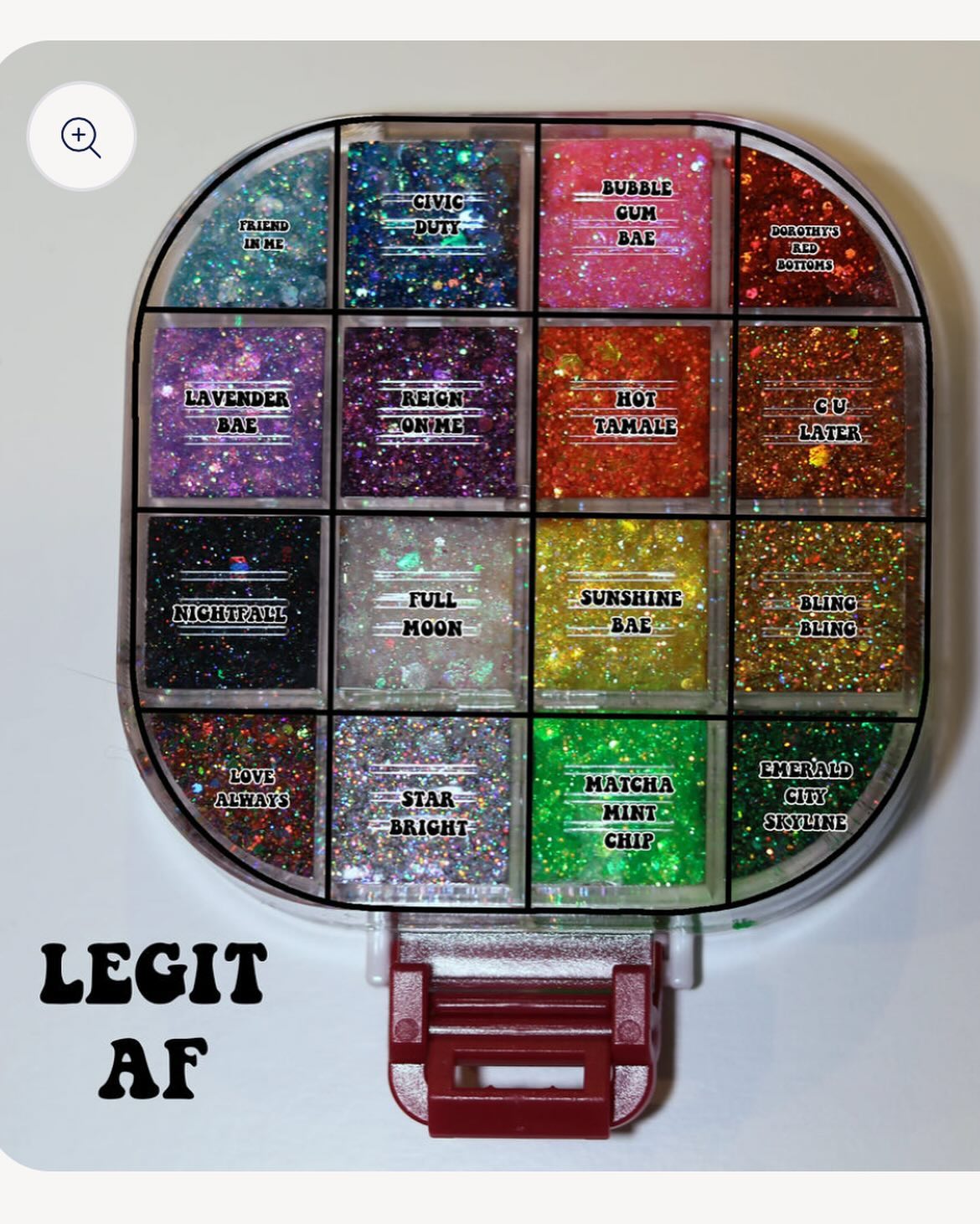 Glitter gel case 16 color fine eyeshadow