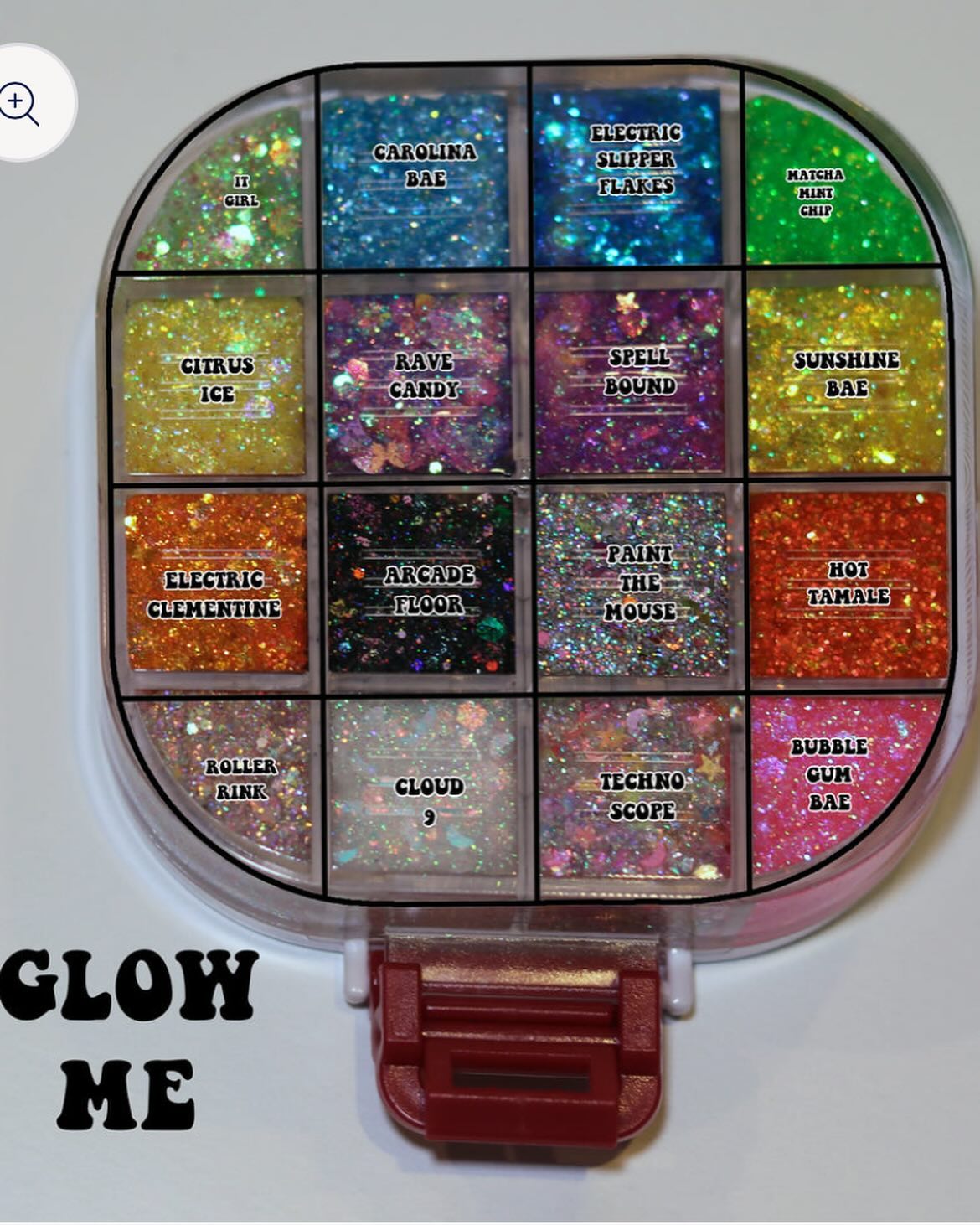 Glitter gel case 16 color fine eyeshadow