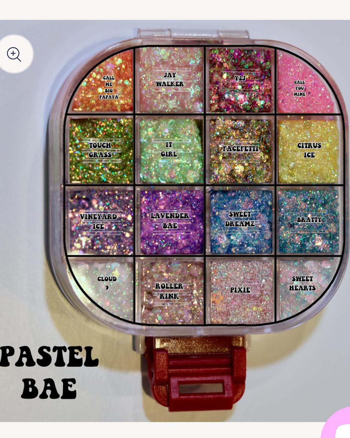 Glitter gel case 16 color fine eyeshadow