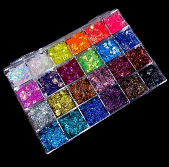 Catachromes - Celestial Graves 24 color glitter palatte (Chunky and fine mix)