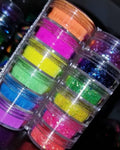 Glitter + Neon matte combo